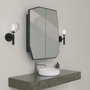 Hanah Home Armario de Baño MDF Negro con Espejo 50x45x12 cm